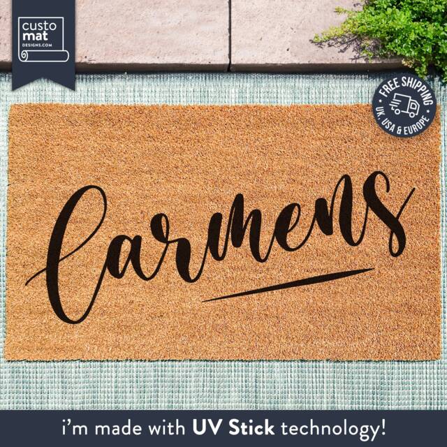 Custom Family Doormat - Housewarming Gift Wedding Personalized Closing Welcome Front Door Mat - image 1
