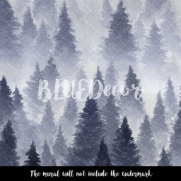 Landscape Of Forest Wall Covering, Hand Drawn, Peel & Stick, Removable Wallpaper, Reusable, Decal, Self Adhesive, Mural, Nature #25 - thumbnail 4