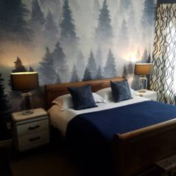 Landscape Of Forest Wall Covering, Hand Drawn, Peel & Stick, Removable Wallpaper, Reusable, Decal, Self Adhesive, Mural, Nature #25 - thumbnail 2