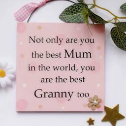 Not Only Are You The Best Mum in World Granny Too Wooden Gift Plaque 13cm X - thumbnail 3