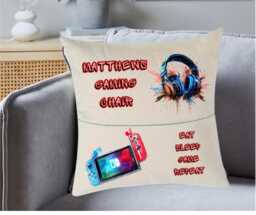 Personalised Gaming Pocket Cushion For Kids - Store Controllers in Style 40x40 cm - thumbnail 1