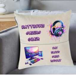 Personalised Gaming Pocket Cushion For Kids - Store Controllers in Style 40x40 cm - thumbnail 2