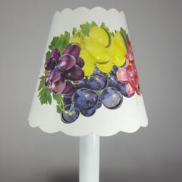 New 3x5x4.5 Cut Grapes Lampshade 100% Recycled Material Candelabra - thumbnail 1