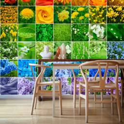 Flowers, Carrelage Adh??sif, Tile Stickers, Decal, Fliesenaufkleber, Decals, Stair Mosaic Wall Art, Pack Of 49 - Skucnra - thumbnail 3