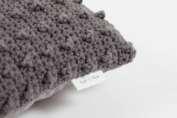 Crochet Dotted Pillow . Ultimate Gray - Cushion Throw Case Decorative Accent Grey - thumbnail 1