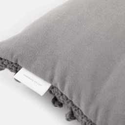 Crochet Dotted Pillow . Ultimate Gray - Cushion Throw Case Decorative Accent Grey - thumbnail 3