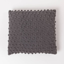 Crochet Dotted Pillow . Ultimate Gray - Cushion Throw Case Decorative Accent Grey - thumbnail 2