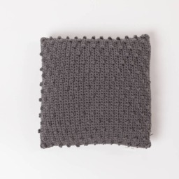 Crochet Dotted Pillow . Ultimate Gray - Cushion Throw Case Decorative Accent Grey - thumbnail 4