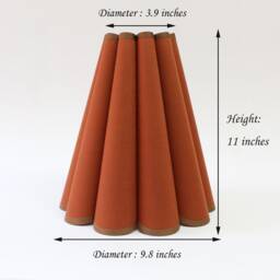 Handmade Scallop Fabric Lampshade, Brown Sorrel, Home Decor-54# - thumbnail 2