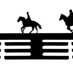 Personalised Horse Riding Equestrian Medal Holder Hanger Rack 3 Tier in Black 5mm Acrylic - thumbnail 2