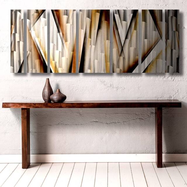 "Metal Wall Art Modern Abstract Sculpture, ""Vanishing Point" - image 1