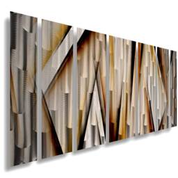 "Metal Wall Art Modern Abstract Sculpture, ""Vanishing Point" - thumbnail 2