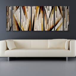 "Metal Wall Art Modern Abstract Sculpture, ""Vanishing Point" - thumbnail 3