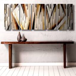 "Metal Wall Art Modern Abstract Sculpture, ""Vanishing Point"
