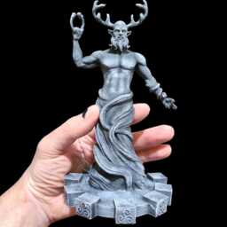 Cernunnos Horned God Figurine, Pagan Of Nature, Celtic God, Witches Altar, Wiccan Goddess, Druid - thumbnail 4