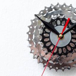 Unique Metal Wall Clock, Custom Engraved Gift, Bike Cyclist Boyfriend, Husband Or Dad Small Clock - thumbnail 3