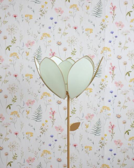 Double Flower Floor Lamp & Lampshade - Fresh Mint - image 1