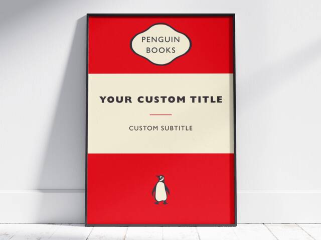 Custom & Personalized Penguin Books Cover, Book Cover Poster, Wall Art Decor, Art - image 1