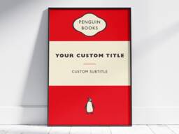 Custom & Personalized Penguin Books Cover, Book Cover Poster, Wall Art Decor, Art - thumbnail 1