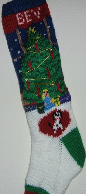 Personalized Hand Knitted Christmas Stocking - image 1