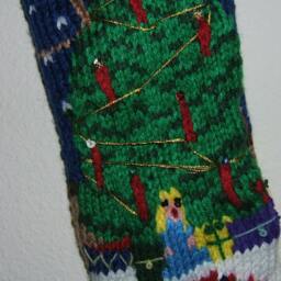 Personalized Hand Knitted Christmas Stocking - thumbnail 2