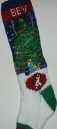 Personalized Hand Knitted Christmas Stocking