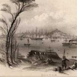 Antique Map Of Boston - 19Th Century City Plan With Harbor View & Landmarks Archival Fine Art Print - thumbnail 3