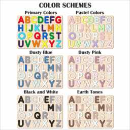 Wooden Alphabet Puzzle, Montessori Toy, Developmental Toys, Learning Toys For Toddlers, Toddler Educational Gifts Kids - thumbnail 3