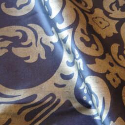 Black & Gold Silk Taffeta Print Pillow Cover - thumbnail 2