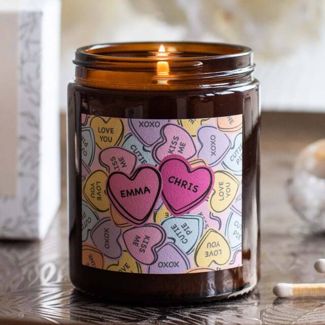 Personalised Valentine's & Galentine's Candle - Thoughtful, Unique, Gift For Girlfriend Wife Boyfriend Husband Fiance - image 1