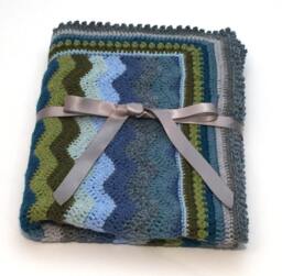 Wavy Baby Blanket - Pond Ripple Garden Collection