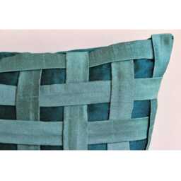 "Designer Teal Blue Pillow Case 16""x16" - thumbnail 2