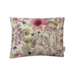 Floral Double Sided Linen Throw Pillow Cover Pink & Green Botanical Design - thumbnail 2