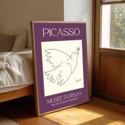 Picasso Dove Of Peace Print Minimalist Line Art - A4/A3/A2/A1 - thumbnail 2