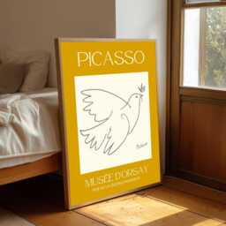 Picasso Dove Of Peace Print Minimalist Line Art - A4/A3/A2/A1 - thumbnail 3