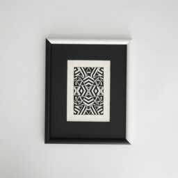 Modern Two-Tone Black & White Picture Frame, Open Wood Grain - thumbnail 1