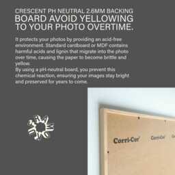 Modern Two-Tone Black & White Picture Frame, Open Wood Grain - thumbnail 4