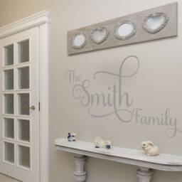 Personalised Surname Family Wall Art Sticker, Vinyl Decal, Modern Quote Transfer - thumbnail 3