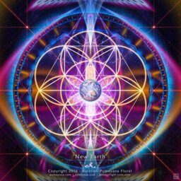 New Earth Mandala Tapestry Sacred Geometry Wall Hanging