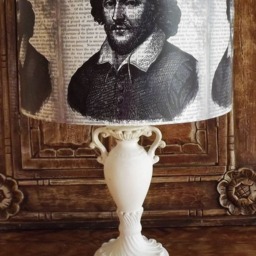 Shakespeare Lampshade, Distressed Book, Shabby Chic, Fatta Da Mamma - thumbnail 4