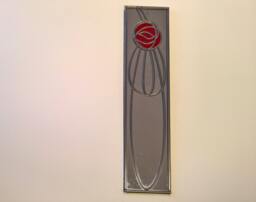 Mackintosh Style Stained Glass Effect Mirror Handmade Gift Rose 4 10x40cm - thumbnail 1