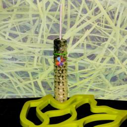 Spell Candle Earth - Gnome, Faerie, Custom Inscribed, Beeswax, Hand Rolled - thumbnail 3