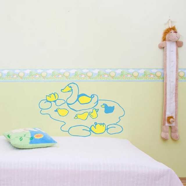 Kids Wall Decal Ugly Duckling, Hand Drawn Wall Sticker, Vinyl Duckling Children's Room Sticker - image 1