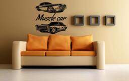 American Muscle Old Antique Racing Sport Cars Wall Window Sticker Decal Vinyl Silhouette Decor L1890 - thumbnail 1