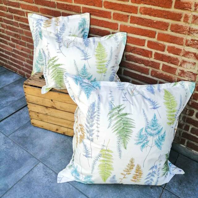 Cushion Cover Ferns Coated Cotton - Lounge Cushion Outdoor - image 1