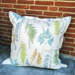 Cushion Cover Ferns Coated Cotton - Lounge Cushion Outdoor - thumbnail 2