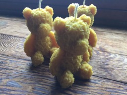 Rose Teddy Bear Beeswax Candle - thumbnail 1