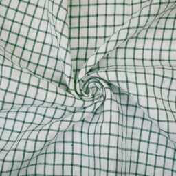 Green Grid Irish Linen Cafe Curtain Vintage Windowpane Tier - thumbnail 2