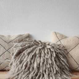 Flokati Textured Throw Pillow, Shag Rectangular Decorative Sofa Cushion, Custom Home Decor, Housewarming Gift, Living Room Accent - thumbnail 3