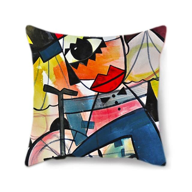 Circus Pillow Cover, Decorative Throw Pillow, Art, Nursery Abstract Colorful Pillows, Art - image 1